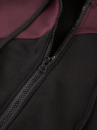 Men's Casual Color Block Zip Up Jacket With Hood - Varsity Style - Soft Fleece Lining - Perfect for Fall/Winter - Ideal Gift for Teenagers & Young Adults -
