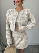 Elevate your style with this fashionable and elegant two-piece dress set for women—perfect for making a chic, polished statement! -