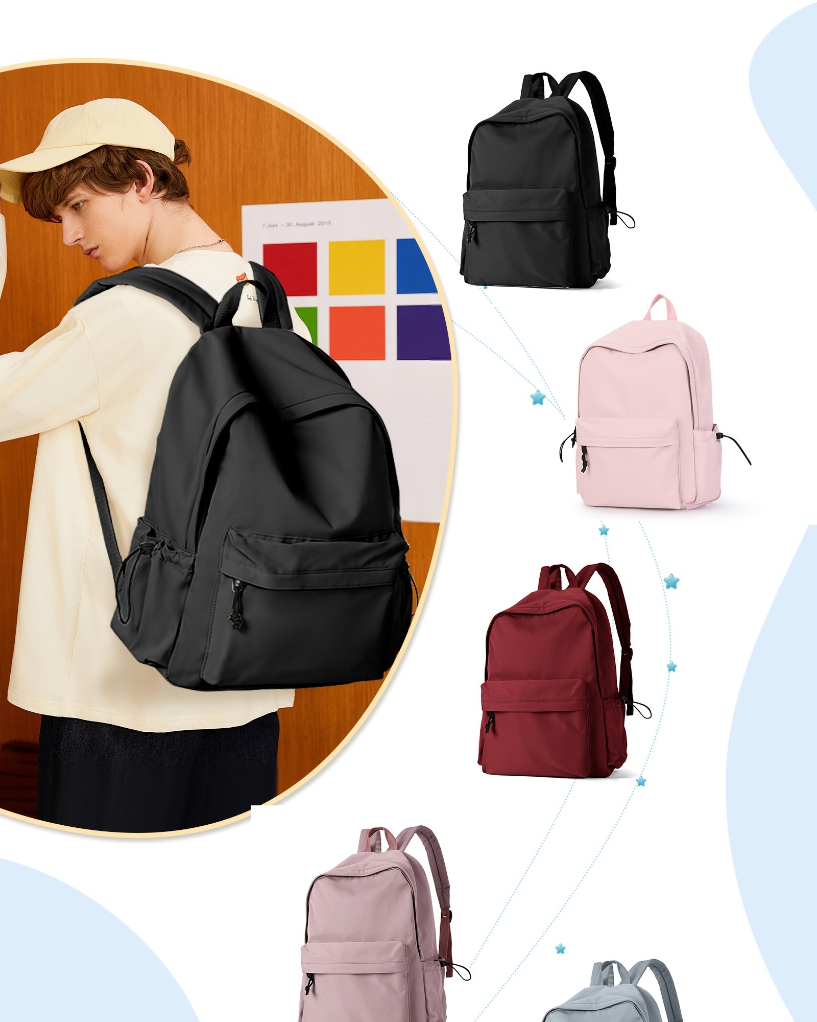 Lightweight Casual Laptop Backpack For For Men And Women, School Book Bag For College -