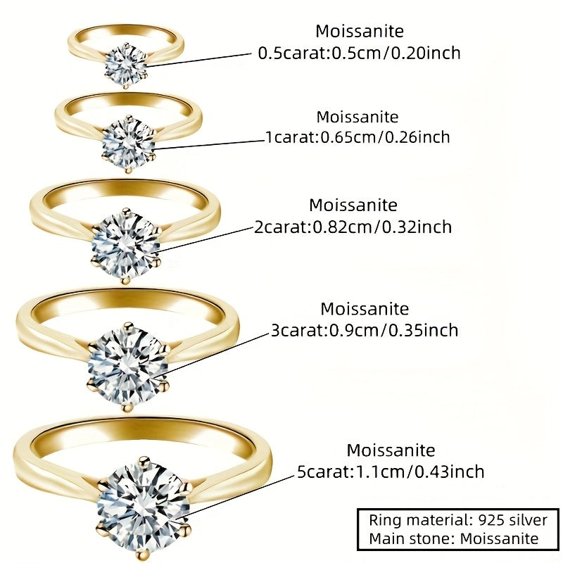 Sparkle bright with this women's one-carat silver moissanite ring! -