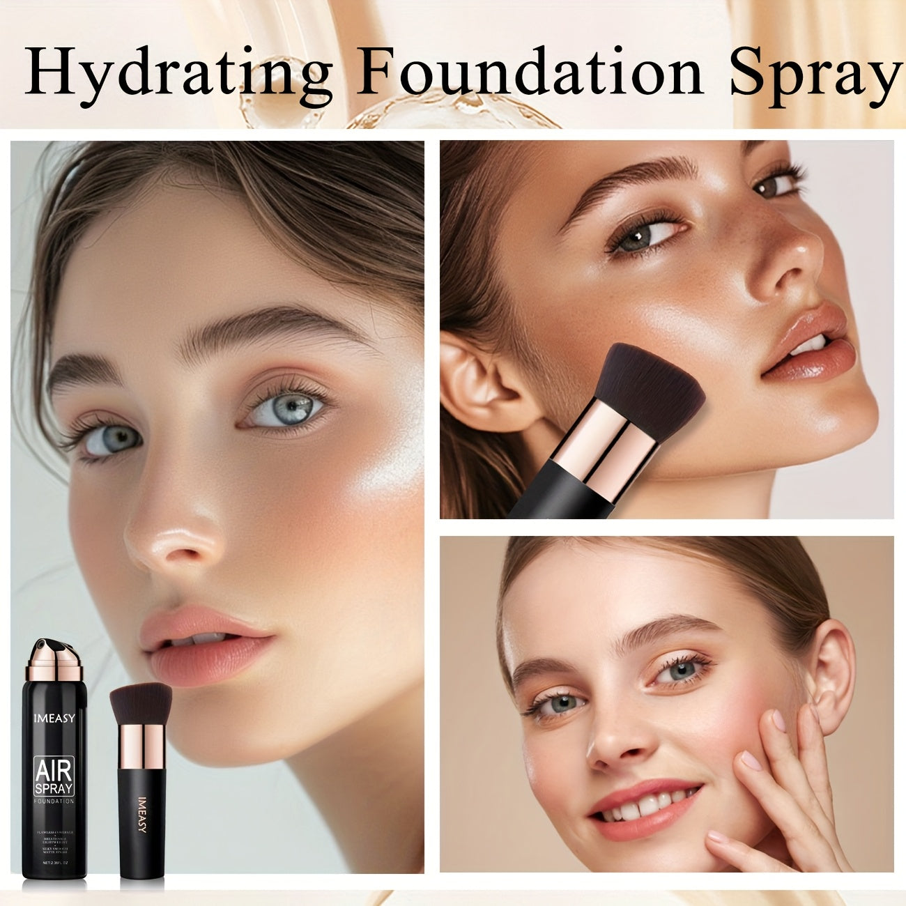 3-Color Spray Foundation with Brush -