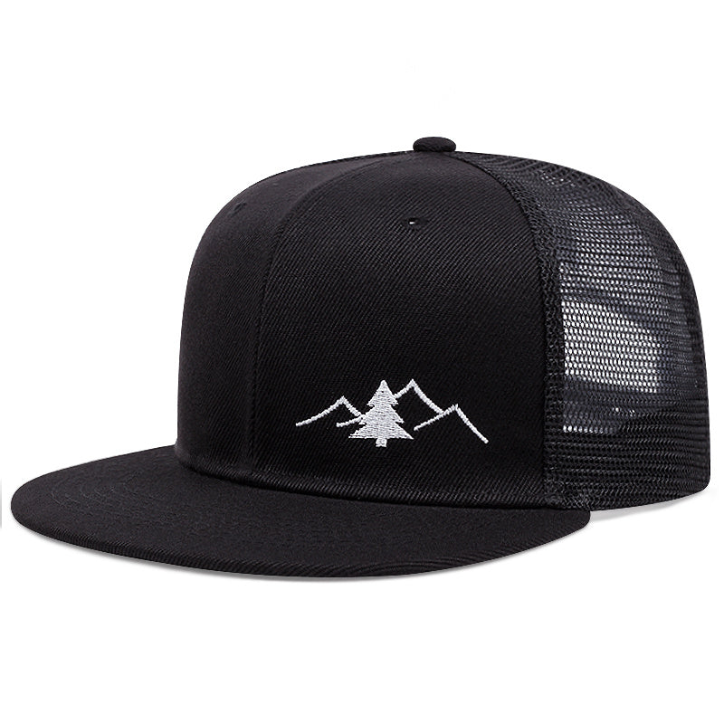 Vintage Pine Tree Embroidered Trucker Cap -