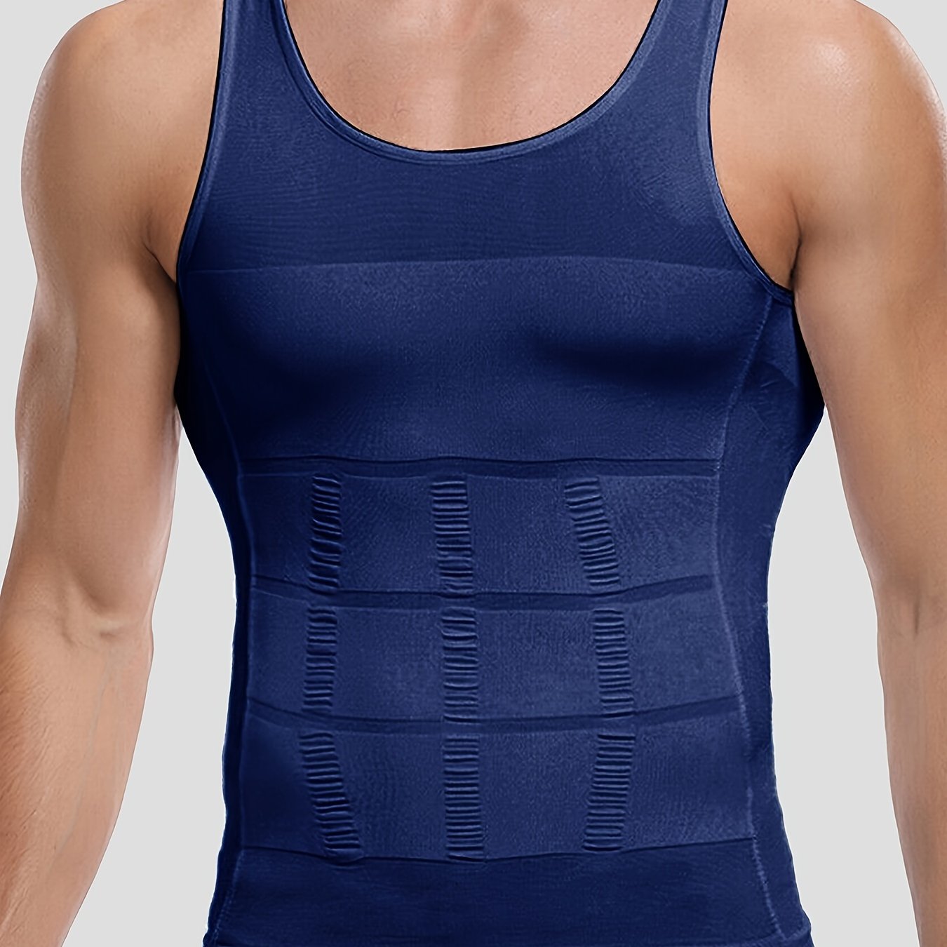Sculpt your silhouette with this men's compression body shaper tank top—your secret slimming vest! -