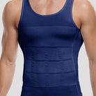 Sculpt your silhouette with this men's compression body shaper tank top—your secret slimming vest! -
