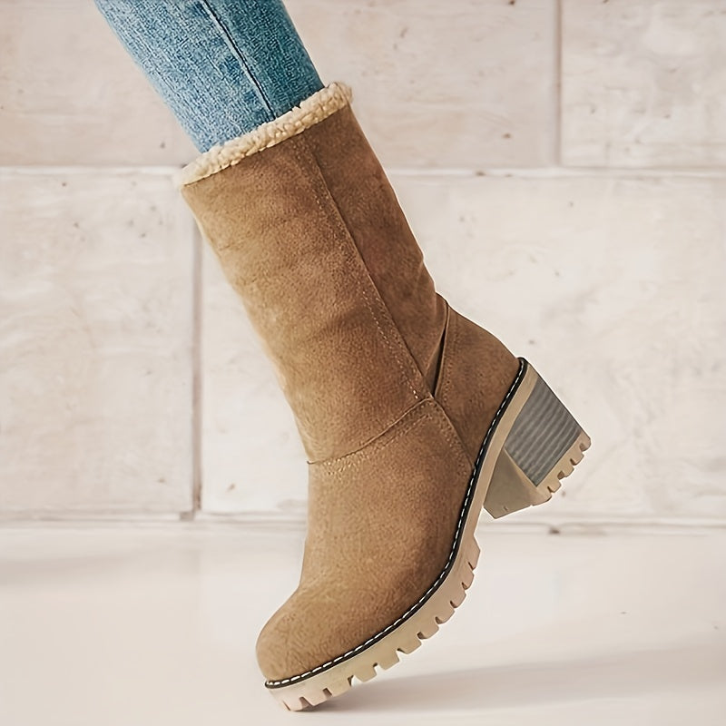 Step into cozy luxury with these warm faux fur-lined women's boots! -