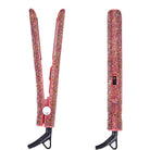 Style like a pro with this 2-in-1 professional hair straightener and curler, encrusted for that extra glam! -