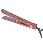 Style like a pro with this 2-in-1 professional hair straightener and curler, encrusted for that extra glam! -