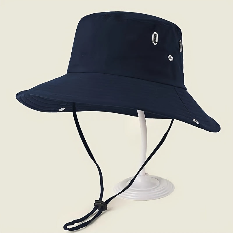 Wide Brim Fisherman Hat - djustable Unise Outdoor Sun Hat with UPN-like Buckle, Breathable -Season for Men & Women, Fishing,W Beach - Black (White Piping) - Hand Wash Only, Bucket Hat, Fishing Hat, Bucket Hat Women, Hats For -