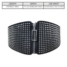 Wide Elastic Studded Belt Female Waist Gothic Plus Size Stretch Girdle Ladies Long Belts For Women Corset Waistband -