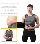 Optimize your workout with this men's adjustable compression tank top and waist trainer set! -