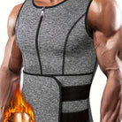 Optimize your workout with this men's adjustable compression tank top and waist trainer set! -