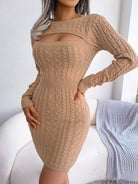 Turn heads in this elegant ribbed knit dress! -