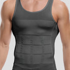 Sculpt your silhouette with this men's compression body shaper tank top—your secret slimming vest! -