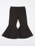 Girls' High-Waisted Flared Pants - Stretchy Bell-Bottoms, Non-Belted Waist, for Dance, Everyday & Formal Events - Spring/Fall Pants for Girls - Easy-Care Outfit, Dance Attire, Non belted Design, Comfortable Fit, Perfect for O -