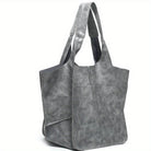 Large Capacity Retro PU Tote Bag For Women - Spacious & Stylish Handbag With Handy Front Pocket For Work, Travel & Everyday Chic -