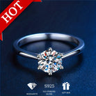 Sparkle bright with this women's one-carat silver moissanite ring! -