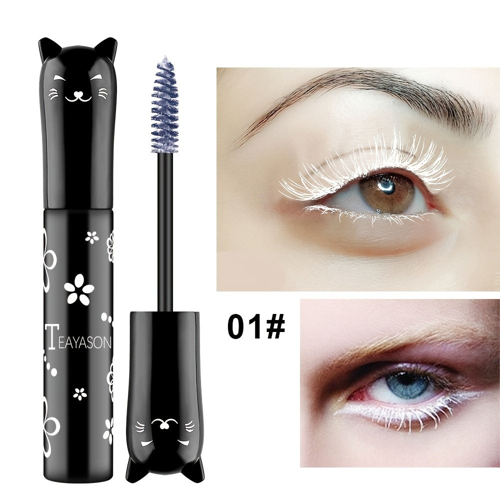 Mascara Long-Lasting Thick Eyelash Smudge-Proof Waterproof Quick-Drying Eyeliner Makeup Gift For Women Contains Plant Squalane Formula -