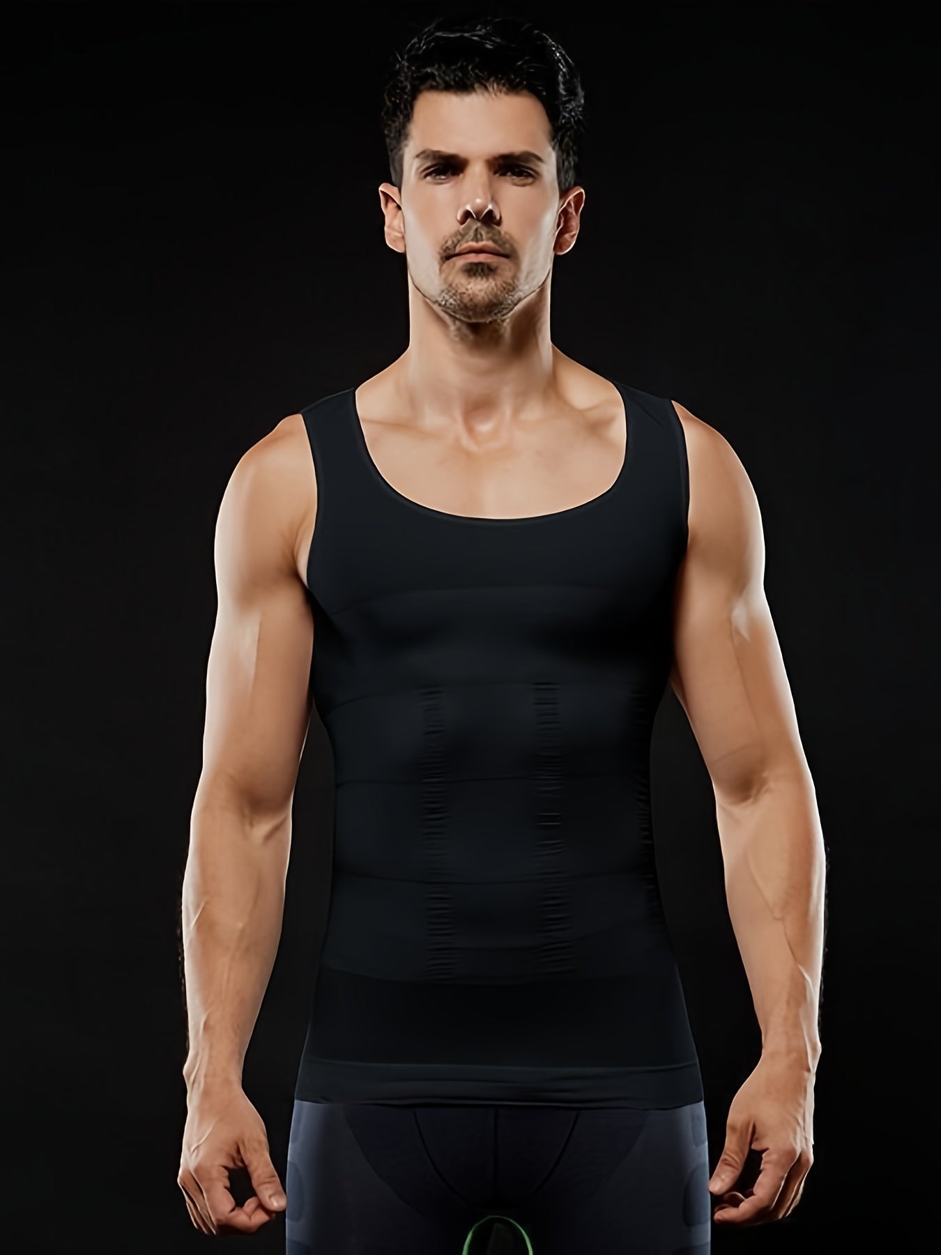 Sculpt your silhouette with this men's compression body shaper tank top—your secret slimming vest! -