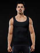 Sculpt your silhouette with this men's compression body shaper tank top—your secret slimming vest! -