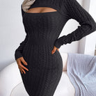 Turn heads in this elegant ribbed knit dress! -