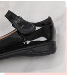 Girls' Black Mary Jane Shoes with Bow Detail - Non-Slip Synthetic Faux, Ideal for Performances & School Uniforms -