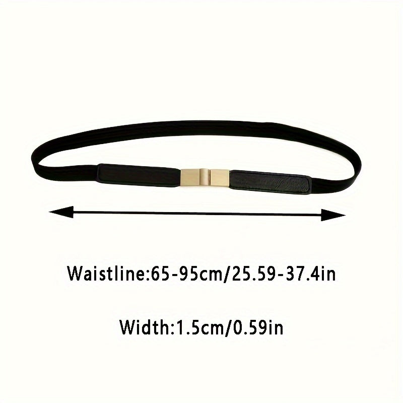 Elastic Waist Cincher Belt - Stylish Black & Golden Design, Versatile Corset for Dresses & Coats, Perfect for Casual & Formal Occasions, Everyday Fashion Accessory|Vintage Style Belt|Elastic Cincher Belt -