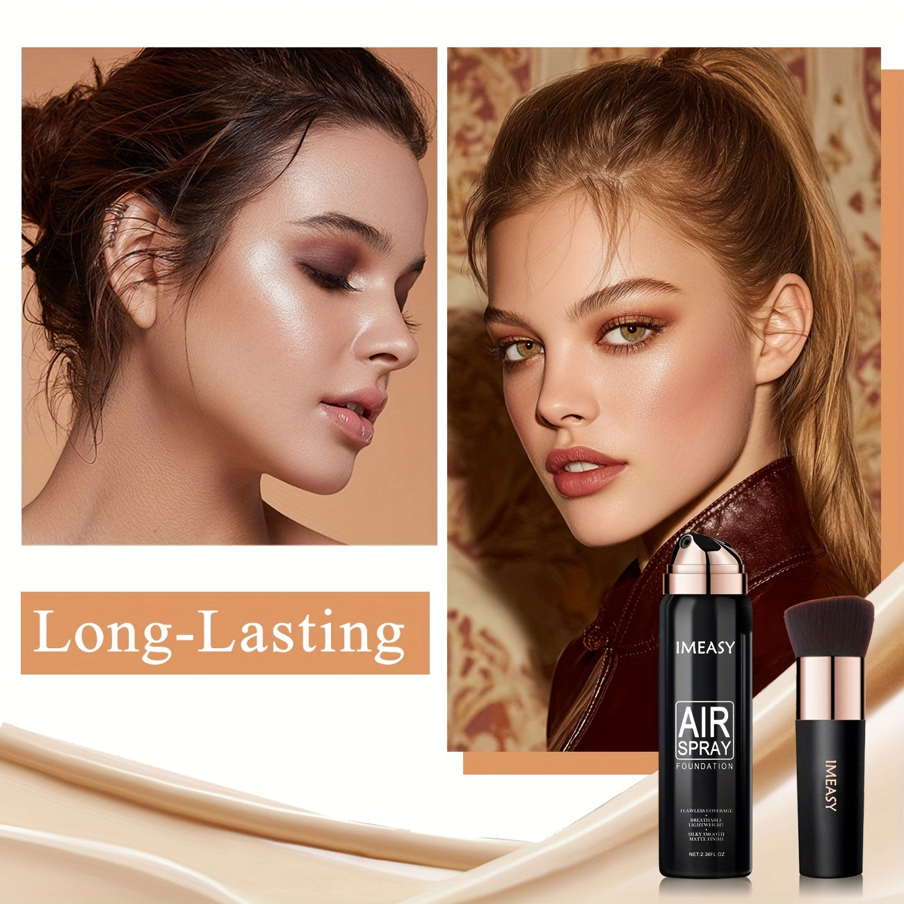 3-Color Spray Foundation with Brush -