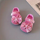 Baby Girls Mary Jane Flats With Bowknot First Walker Shoes Crib Shoes Princess Wedding Party Christmas Dress Shoes -
