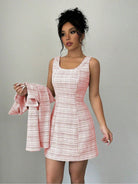 Elevate your style with this fashionable and elegant two-piece dress set for women—perfect for making a chic, polished statement! -