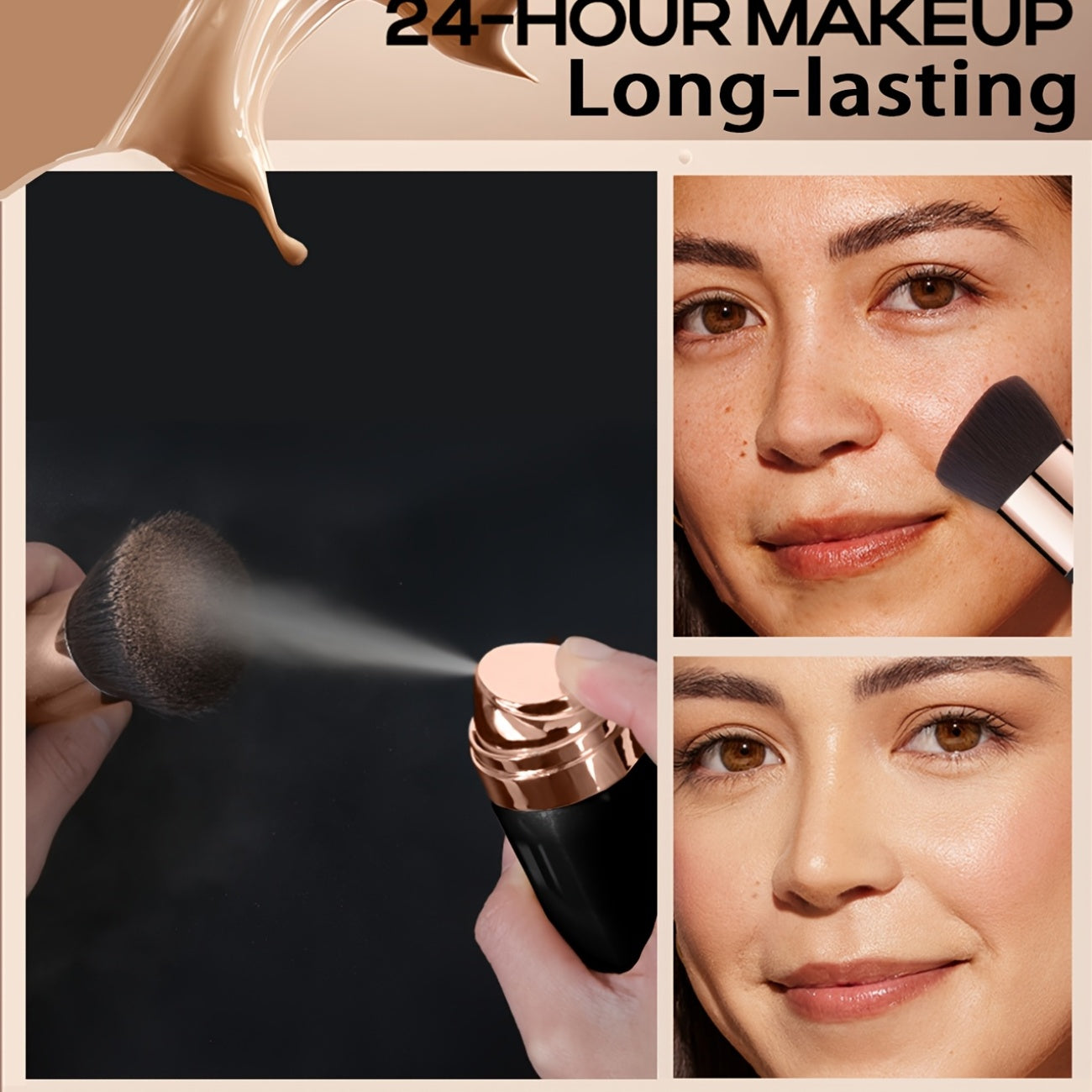 3-Color Spray Foundation with Brush -
