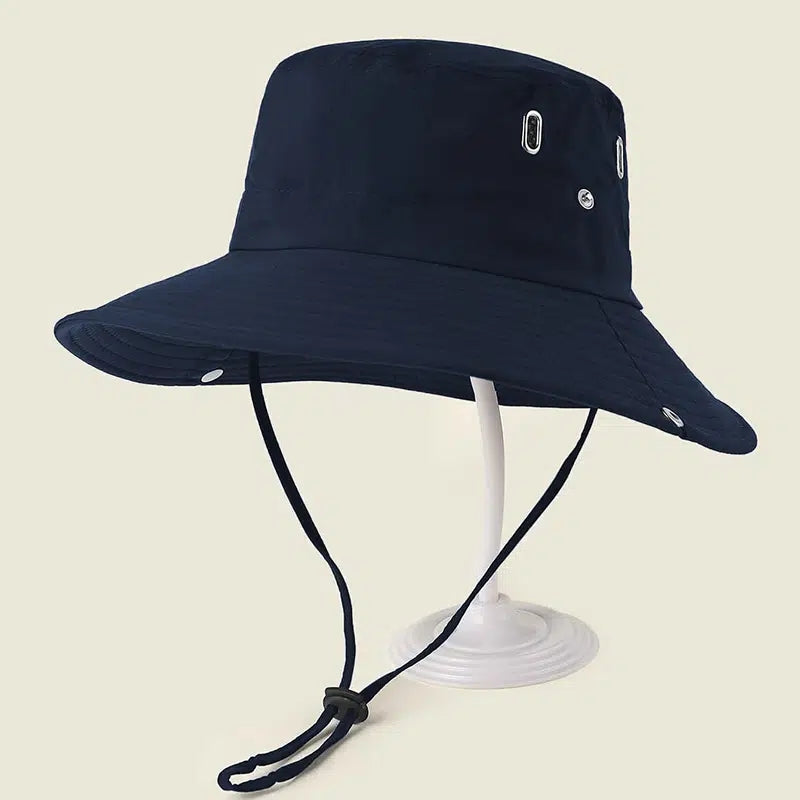 Wide Brim Fisherman Hat - djustable Unise Outdoor Sun Hat with UPN-like Buckle, Breathable -Season for Men & Women, Fishing,W Beach - Black (White Piping) - Hand Wash Only, Bucket Hat, Fishing Hat, Bucket Hat Women, Hats For -