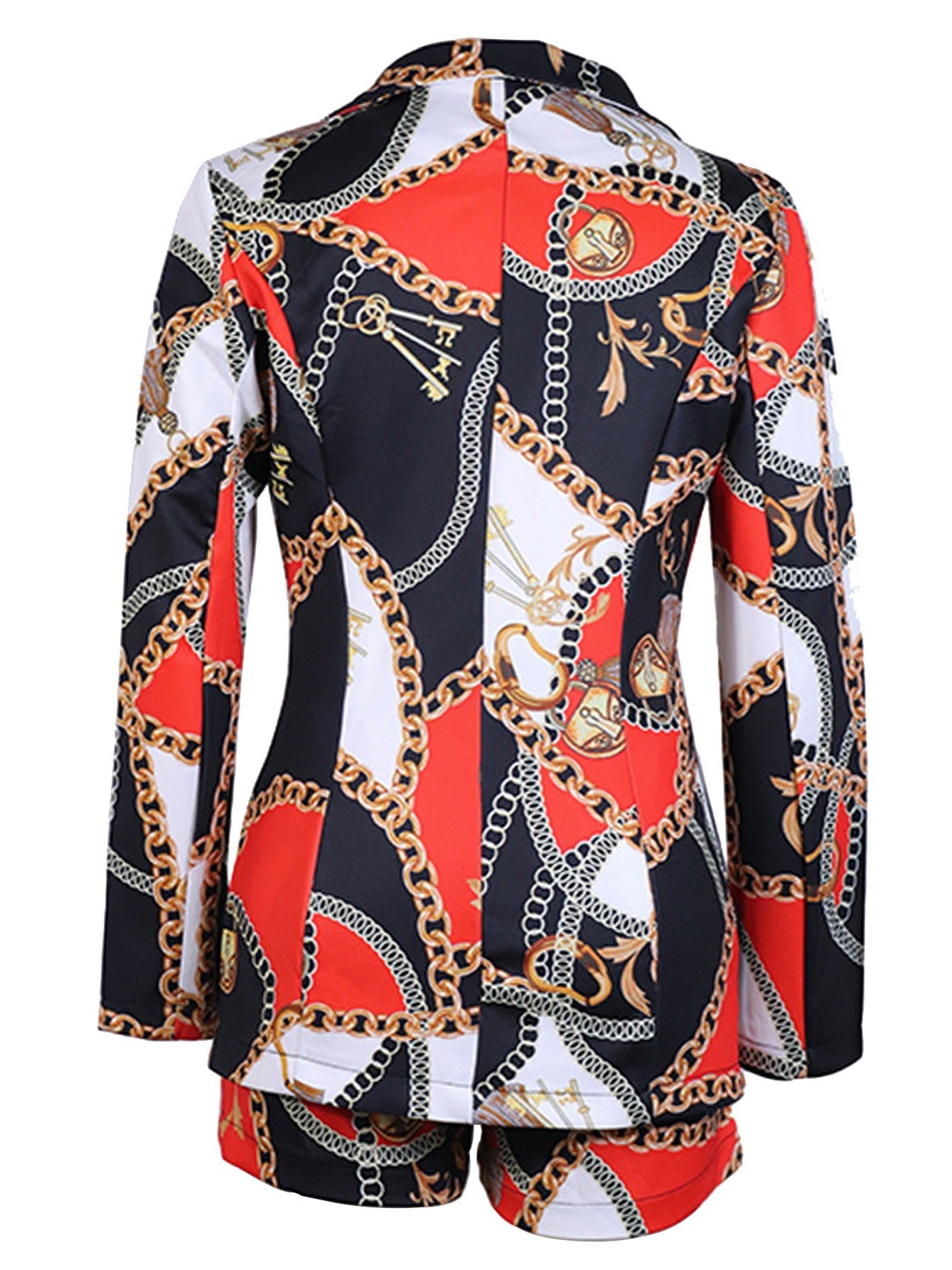 Get ready to slay in this women's fitted crop pants and blazer set - a stylish and coordinated look in 2 pieces! -