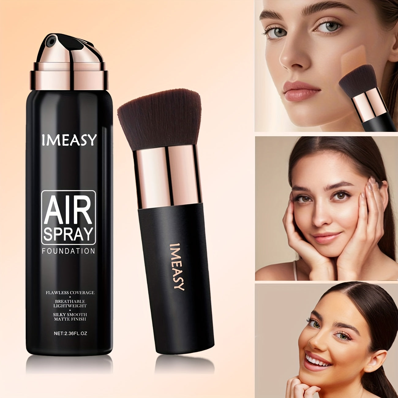 3-Color Spray Foundation with Brush -