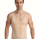 Sculpt your silhouette with this men's compression body shaper tank top—your secret slimming vest! -