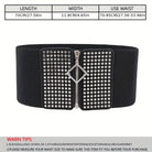 Wide Elastic Studded Belt Female Waist Gothic Plus Size Stretch Girdle Ladies Long Belts For Women Corset Waistband -