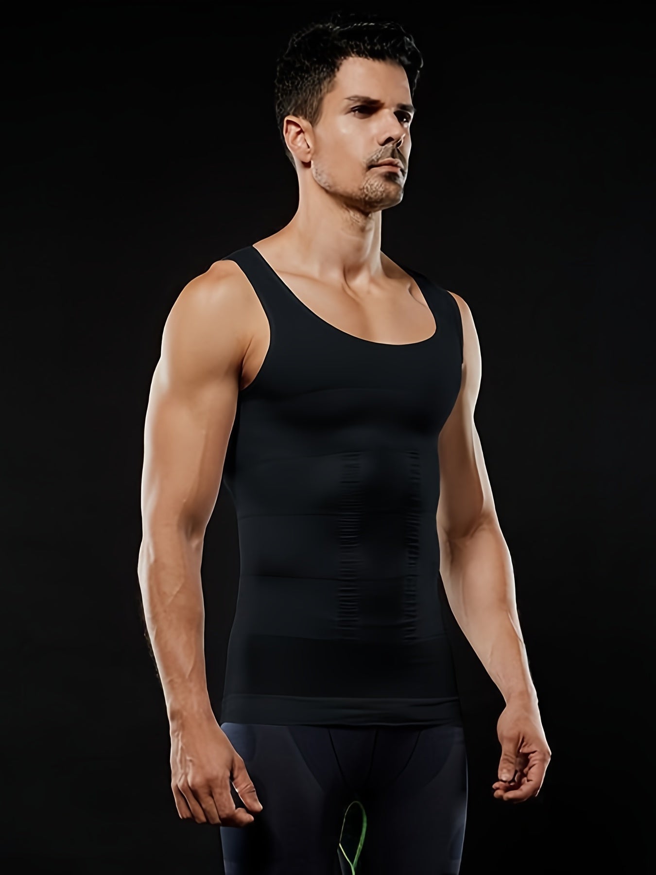 Sculpt your silhouette with this men's compression body shaper tank top—your secret slimming vest! -