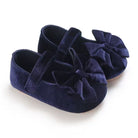 Baby Girls Mary Jane Flats With Bowknot First Walker Shoes Crib Shoes Princess Wedding Party Christmas Dress Shoes -