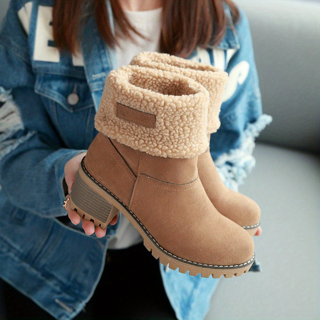 Step into cozy luxury with these warm faux fur-lined women's boots! -