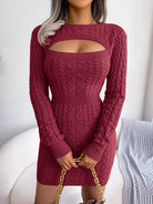 Turn heads in this elegant ribbed knit dress! -