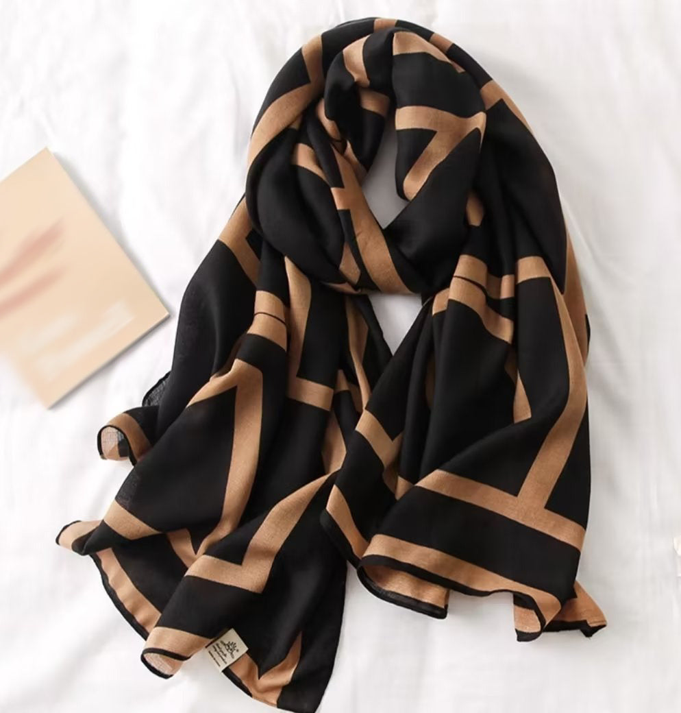 [Warm Scarf] Winter Warm Lightweight Scarf For Women | Imitation Silk Shawl Neckerchief Wrap -
