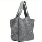 Large Capacity Retro PU Tote Bag For Women - Spacious & Stylish Handbag With Handy Front Pocket For Work, Travel & Everyday Chic -