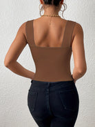 Stretchy Women's Crop Tank Top - Casual Everyday Essential - Soft, Breathable, Sleeveless, Solid Color, Comfortable, Relaxed Fit, Women's Clothing -