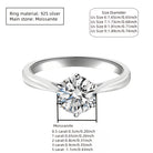 Sparkle bright with this women's one-carat silver moissanite ring! -