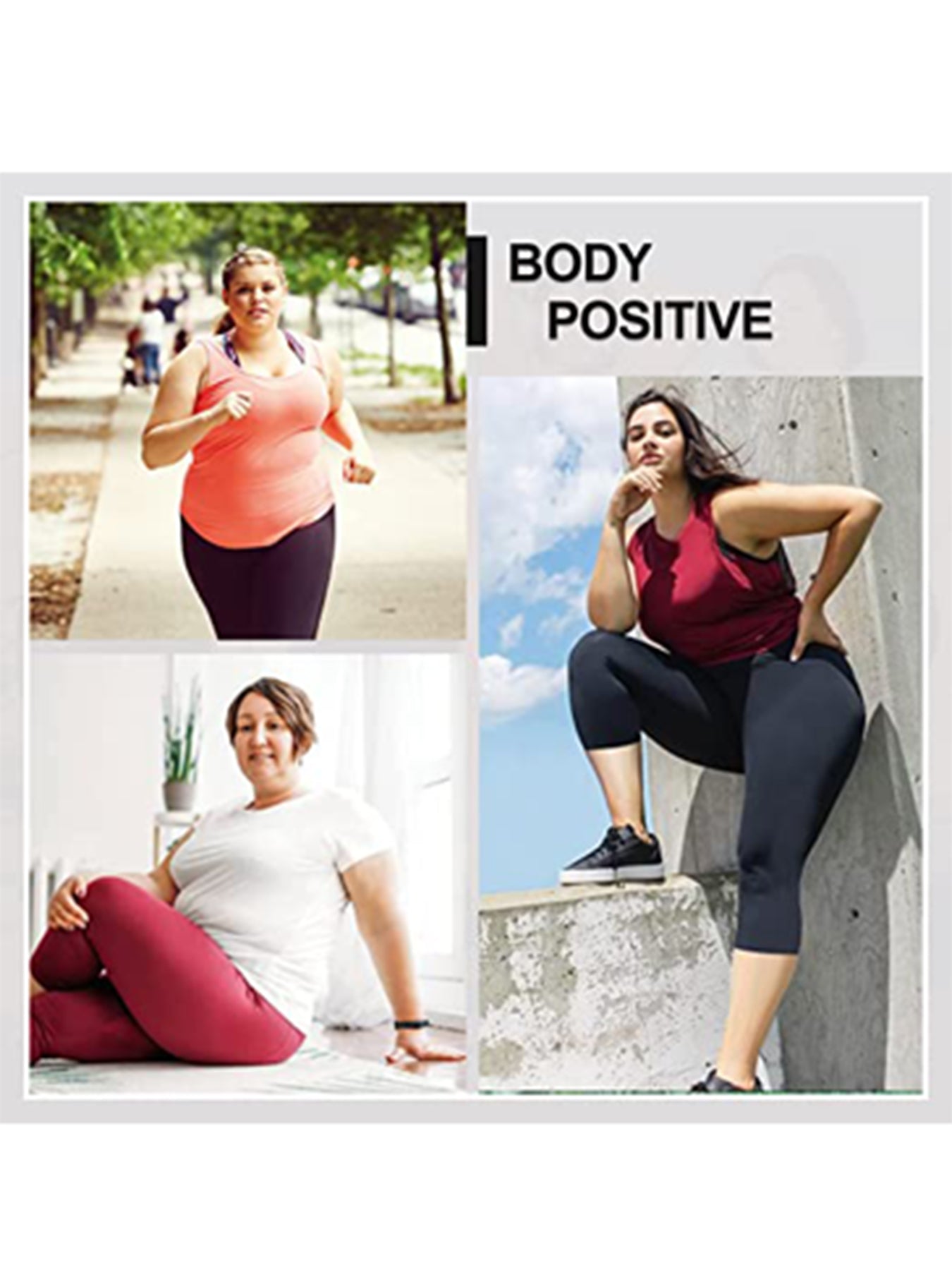 Women'S Plus Size Capri Leggings, High Waist Tummy Control, 4X Stretch, Pocket Detail, Solid Black, Knit Fabric, Polyester 92%, Spandex 8%, 210g/m², All Season Skinny Yoga Pants -