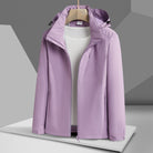 Women's Autumn and Winter Outdoor Sports Casual Warm Fleece Lined Windproof Stand Collar Jacket -