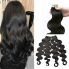 Tape In Human Hair Body Wave Extensions 100% Real Human Hair Skin Weft Adhesive Glue On For Salon High Quality For Black Woman -