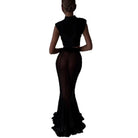 Women's Elegant Solid Blazer Skirt Set -