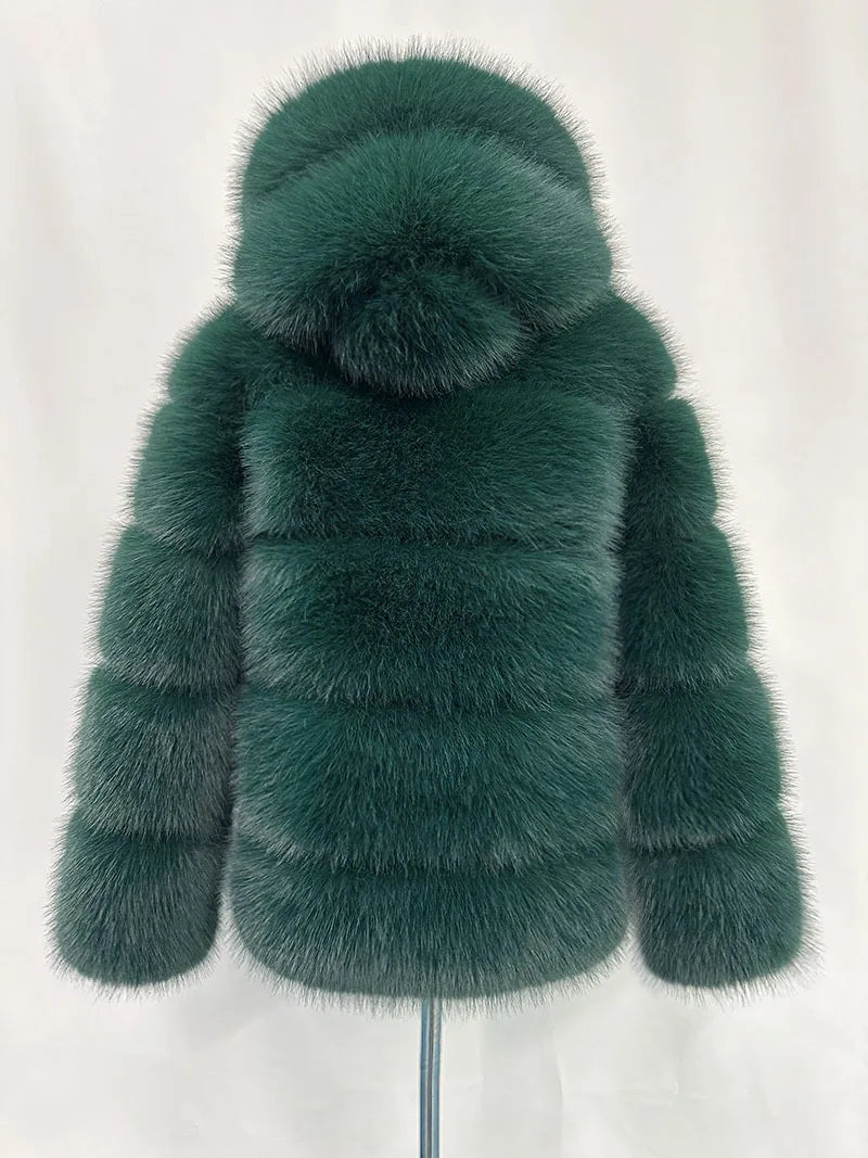 Fox Fur With Hood -
