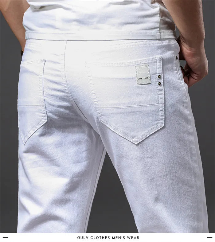 Men White Jeans Slim Fit -