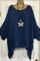 Cotton Linen Round Neck Shirt -